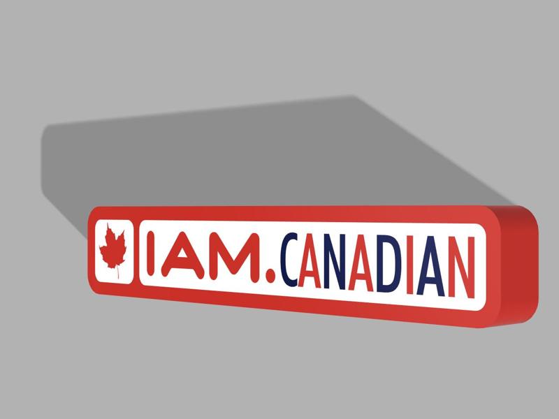 I Am Canadian LED Lightbox Sign