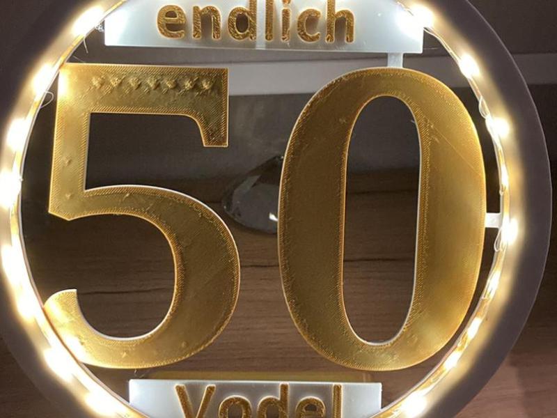 Birthday Table Decoration with LED Numbers