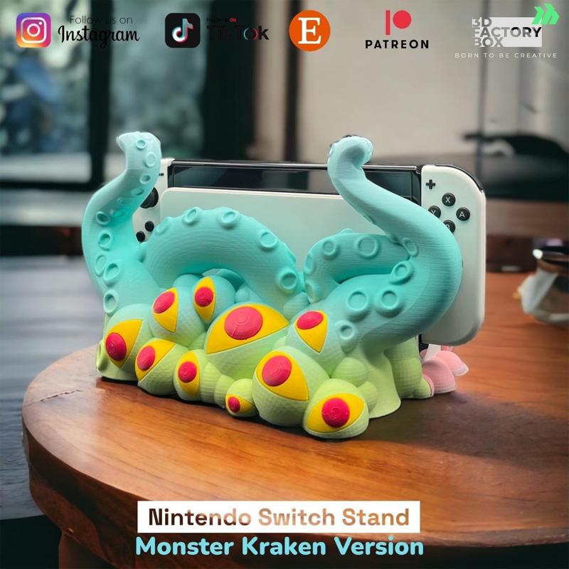Nintendo Switch Stand (OLED & Classsic) Kraken Monster Version