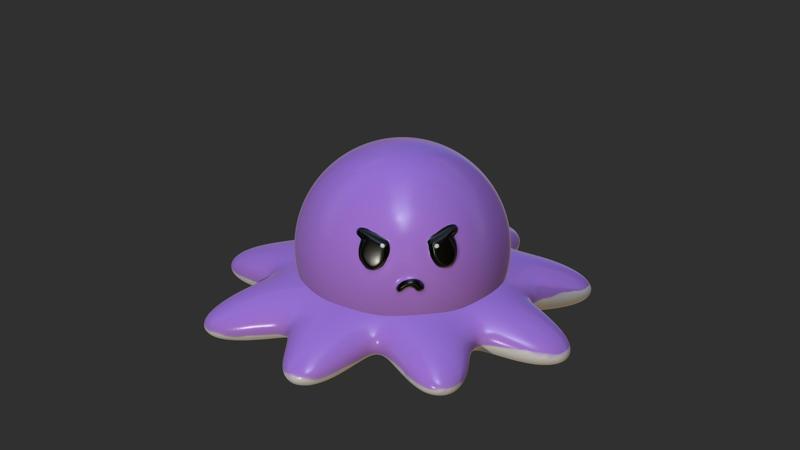 Octopus Violet & White Soft toy 🐙💜