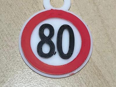 80 km/h keychain