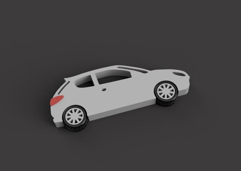 Peugeot 206 keychain