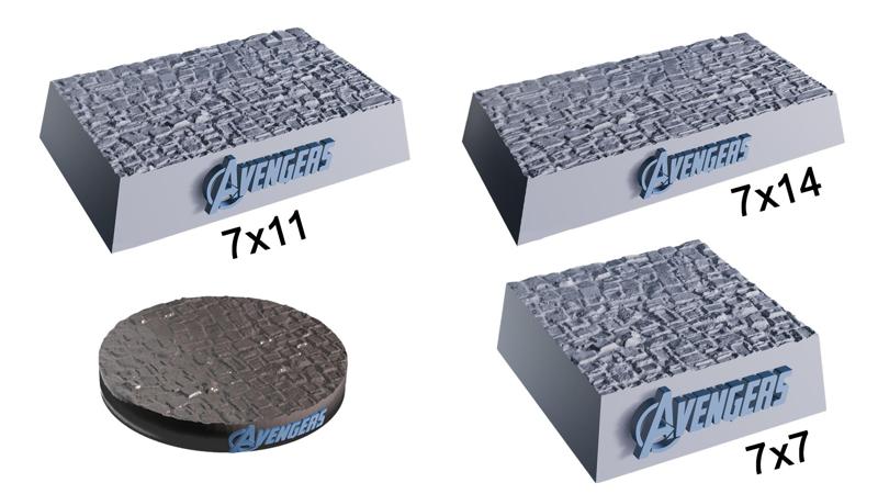 Avengers Base toppers - Realistic Bases 4 in 1