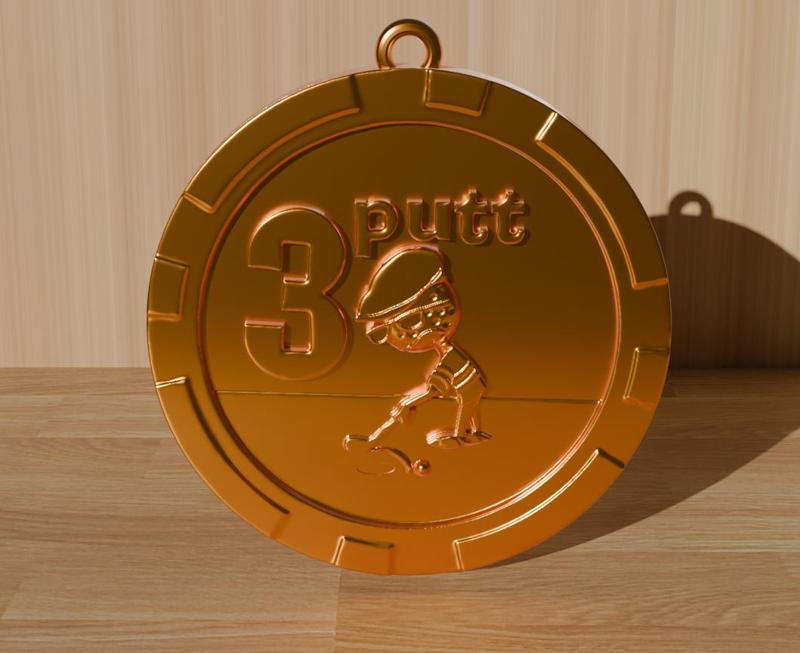 Golf chip keychain - Golf chip keychain