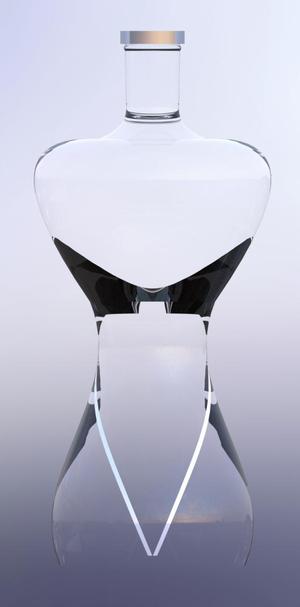 Bottle Silhouette of woman Crystal
