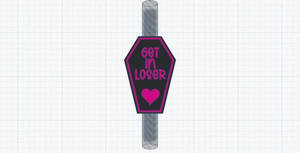 Coffin Cutesy Straw Topper