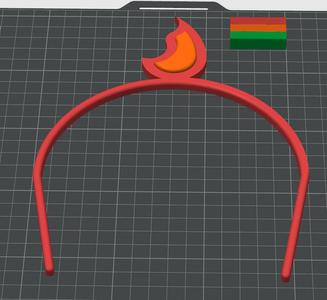 Tongue of flame headband
