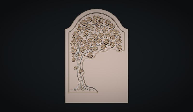 Sakura Tree Tombstone