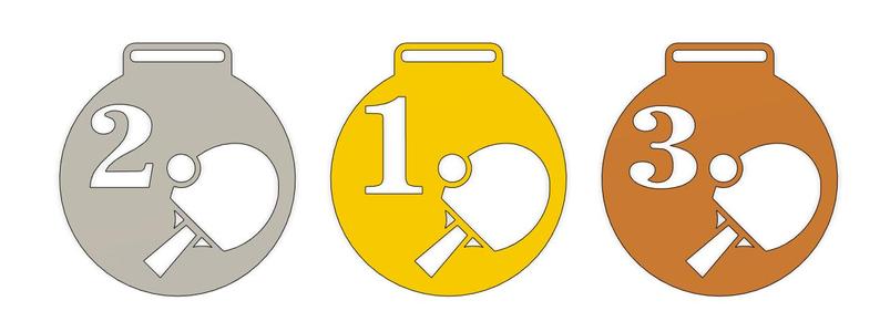 Ping Pong / Table tennis Medal Set