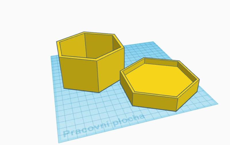Krabička ve tvaru šestiúhelníku