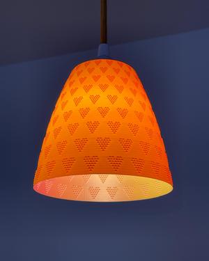 Heart Pattern Vase Mode Lampshade