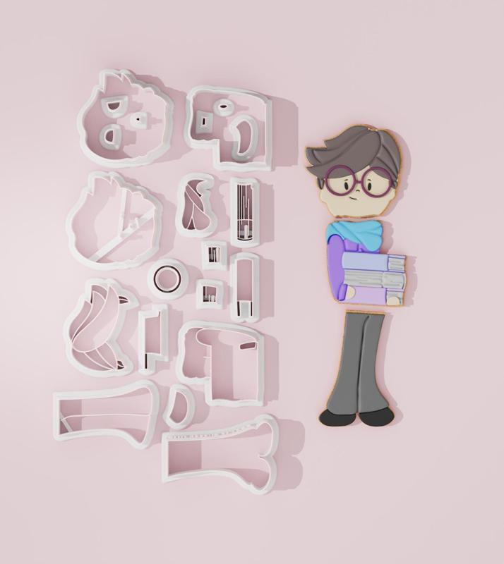 Male Teacher Platter #1 Cookie Cutter