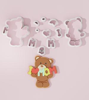 I Love Mom Bear #1 Cookie Cutter