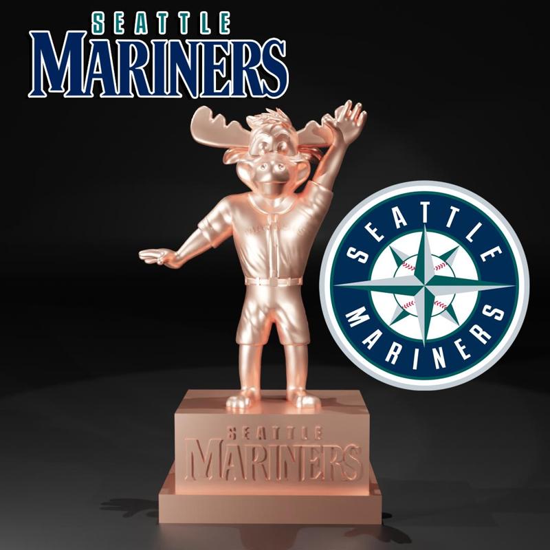 MLB - Seattle Mariners baseball Mascot statue - 3d Print