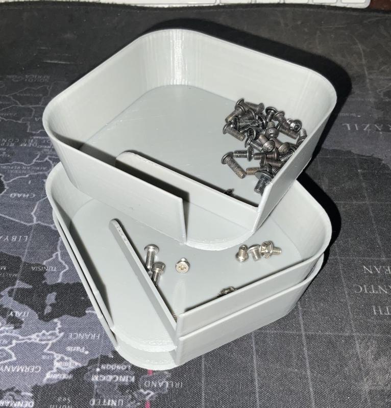 Screw sorting container