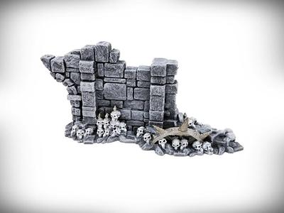 Half Arch Door Wall: Ancient Ruins GRIMDARK Terrain Set