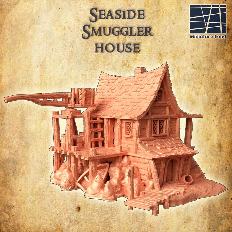 Seaside Smuggler House- Tabletop Terrain - 28 MM
