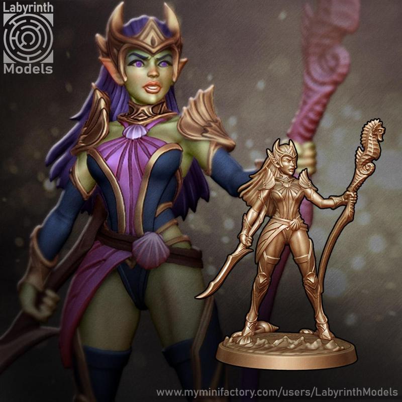 Sea Elf Warrior Mages - 32mm scale