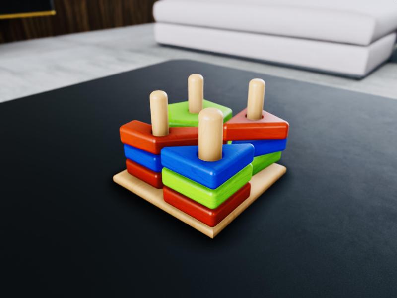 Shape Matching Toy - Montessori Toy