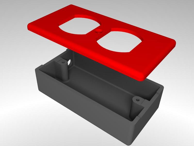 Shallow AC Outlet Box