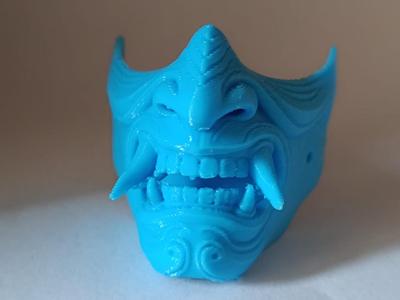 Hannya halfmask demon