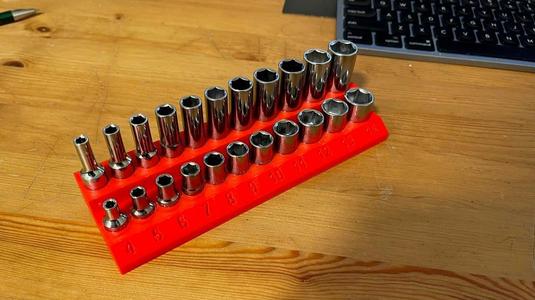 1/4" Drive Metric Socket Set Holders (4, 5, 6, 7, 8, 9, 10, 11, 12, 13, 14mm)