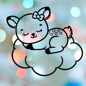 Deer Girl sleeping On Cloud Cookie Cutter