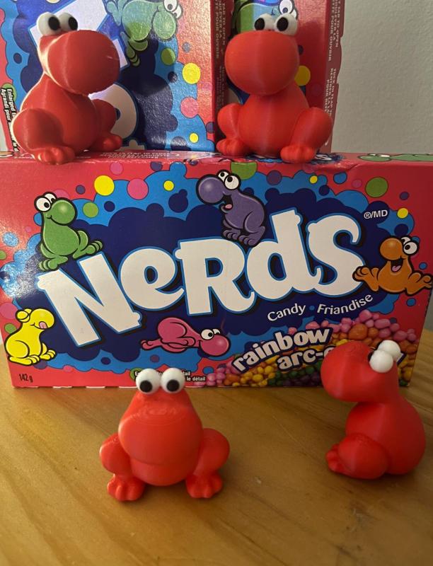 Wonka Nerds candy character 2 - eyes crossed flat