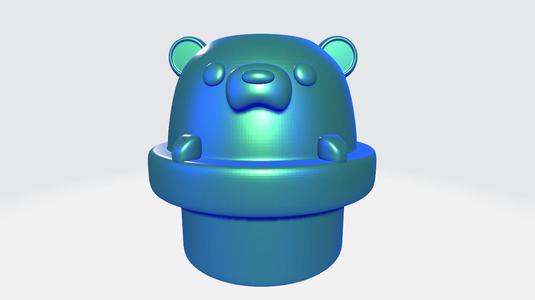 POT/PENCIL HOLDER OF A LITTLE BEAR IN A POT