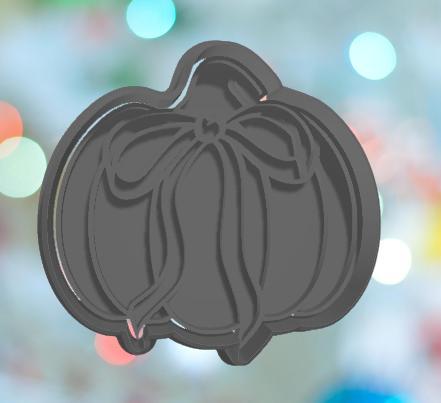 Fall Pumpkin With Ribbon Cookie Cutter