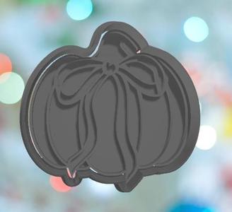 Fall Pumpkin With Ribbon Cookie Cutter