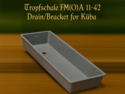 Drip tray FM(O)A 11-42 drain/mounting for Küba