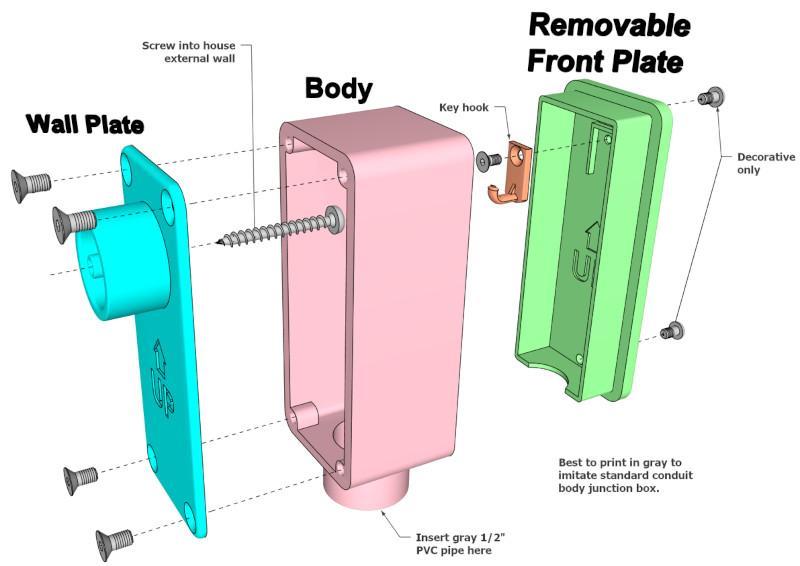 Hide-A-Key in Fake Conduit Body