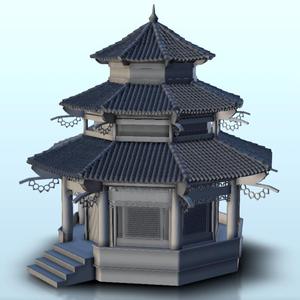 Two-stories pagoda 2 - Asia Terrain Clash of Katanas Tabletop RPG terrain China Korea