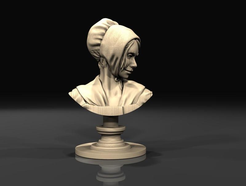 18th century woman bust
