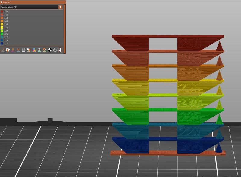 MK4, PETG, 0.4 nozzle, Input Shaper Temperature tower