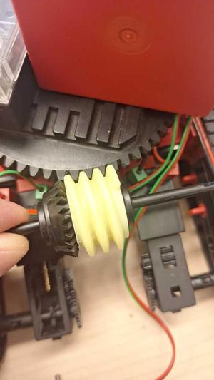 Worm gear for fischertechnik differential