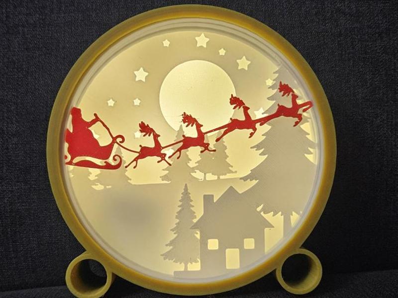 CHRISTMAS SHADOWBOX ON LAYERS.