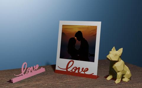 Polaroid stand love