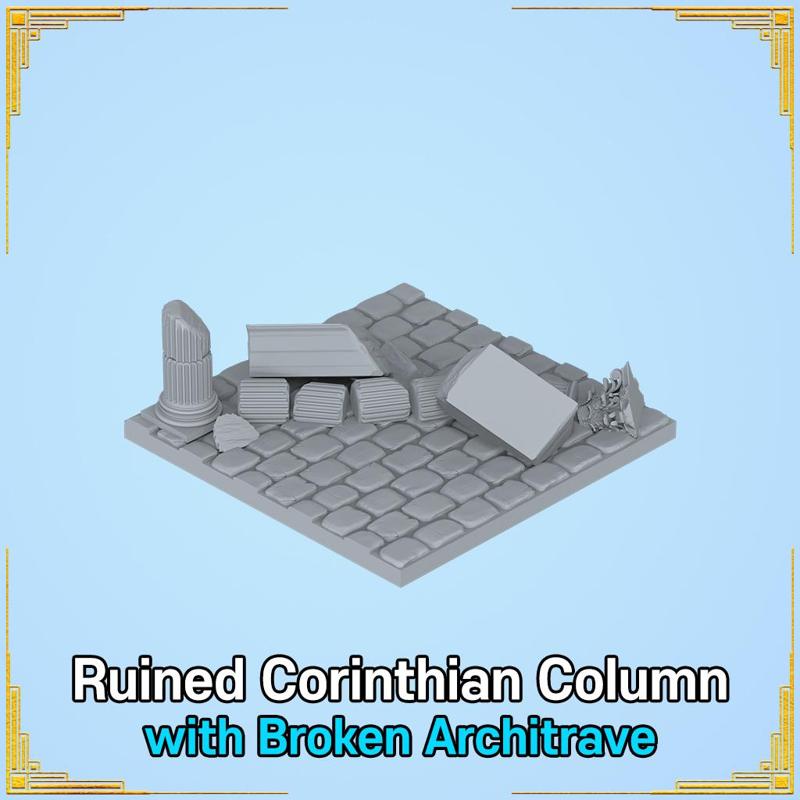 Ruined Corinthian Column with Broken Architrave