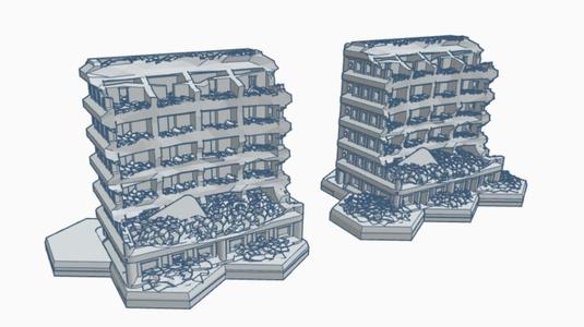 Ruined Apartments with Bodegas with Hex Base SFRHB050