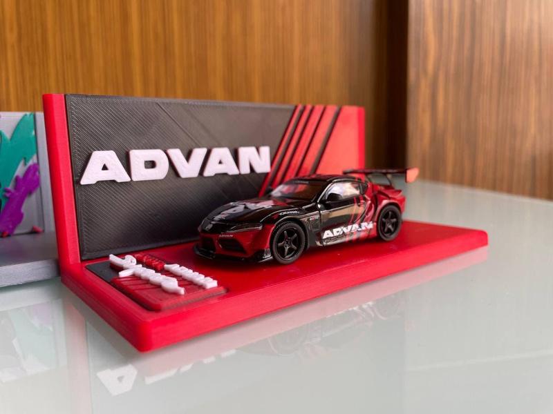 Mini GT Advan HKS Toyota GR Supra Display Base