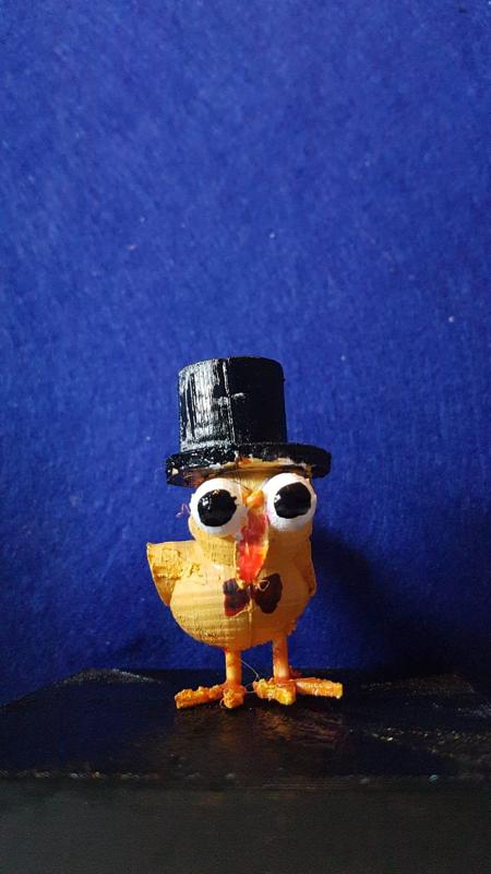 Verrückte  Ente mit Zylinder