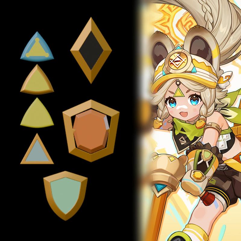 Kachina Pins and Gloves accessories- Genshin Impact Cosplay