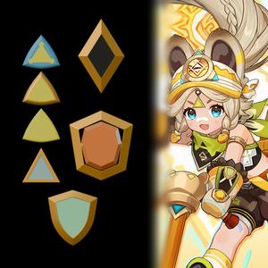 Kachina Pins and Gloves accessories- Genshin Impact Cosplay