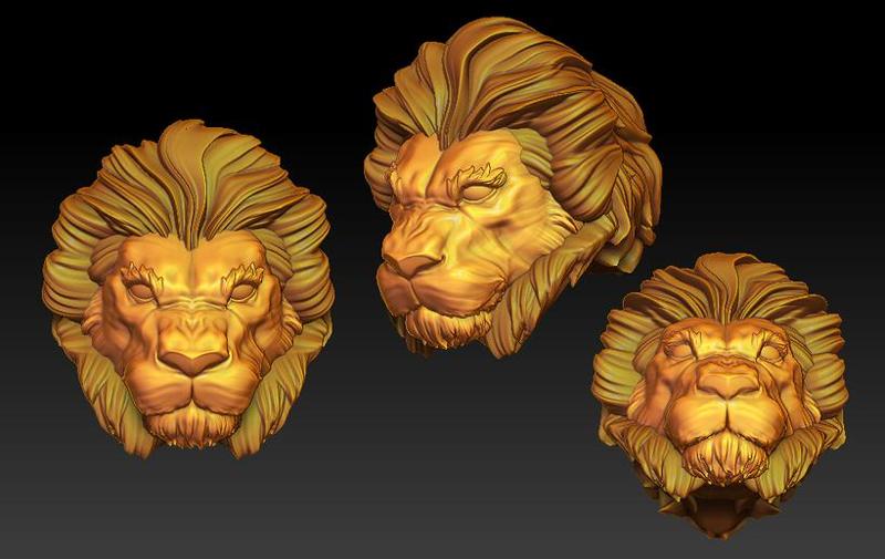 Lion head and tiger-head