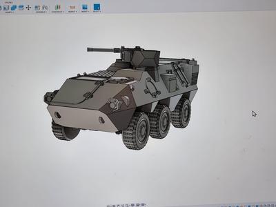 Pandus 6x6 APC Steyer Daimler 20mm 1/72 Elhiem Waragme model