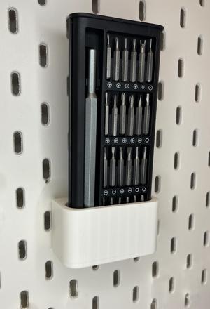 Magnetic precision screwdriver set mount for IKEA Skadis