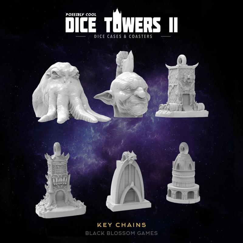 15 Keychains :: Possibly Cool Dice Tower 2