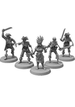 Pirate Crew - SKELETON - Presupported